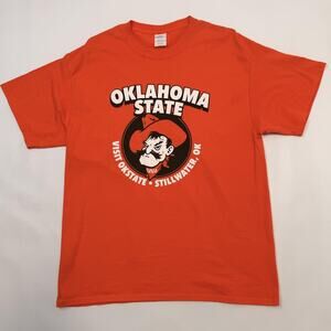 Oklahoma State Cowboys Shirt Mens Large Orange NCAA Football Port & Company Tee